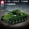 LE YI 66087 T-70 BỂ NHẸ bộ đồ chơi xếp lắp ráp ghép mô hình Military Army T-70 LIGHT TANK Quân Sự Bộ Đội 553 khối