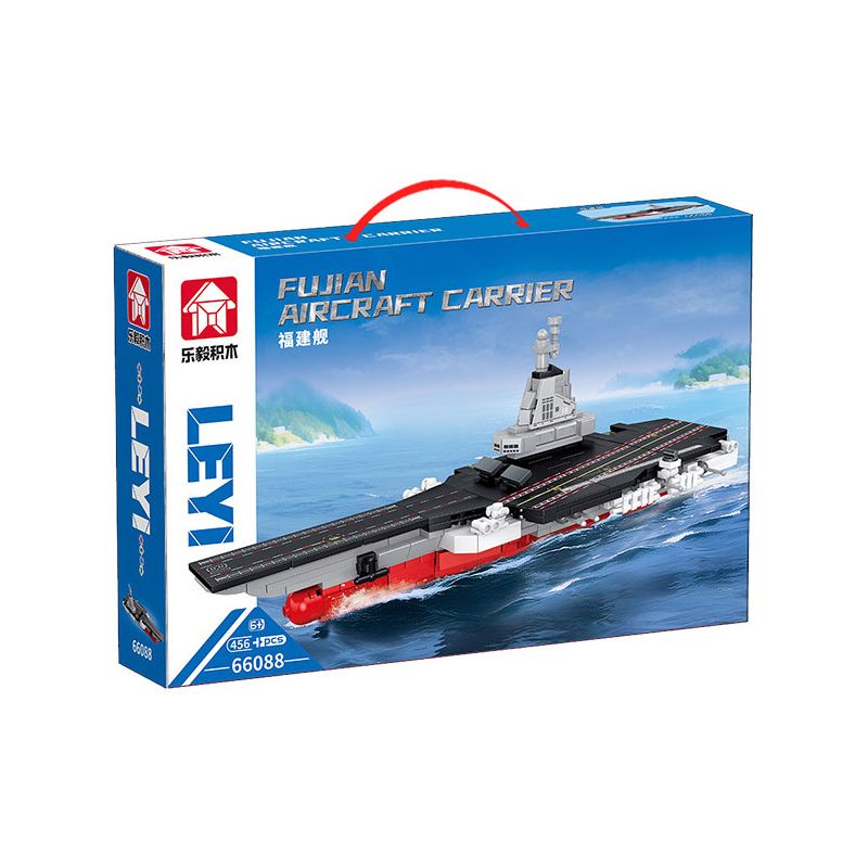 LE YI 66088 TÀU FUJIAN bộ đồ chơi xếp lắp ráp ghép mô hình Military Army FUJIAN AIRCRAFT CARRIER Quân Sự Bộ Đội 456 khối