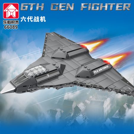 LE YI 66089 MÁY BAY CHIẾN ĐẤU THẾ HỆ THỨ SÁU bộ đồ chơi xếp lắp ráp ghép mô hình Military Army 6TH GEN FIGHTER Quân Sự Bộ Đội 468 khối