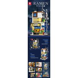 REOBRIX 66501 CỬA HÀNG RAMEN NHẬT BẢN bộ đồ chơi xếp lắp ráp ghép mô hình Creator Sáng Tạo 1142 khối