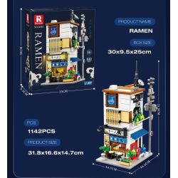REOBRIX 66501 CỬA HÀNG RAMEN NHẬT BẢN bộ đồ chơi xếp lắp ráp ghép mô hình Creator Sáng Tạo 1142 khối
