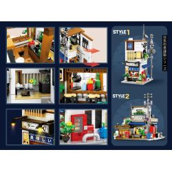 REOBRIX 66501 CỬA HÀNG RAMEN NHẬT BẢN bộ đồ chơi xếp lắp ráp ghép mô hình Creator Sáng Tạo 1142 khối