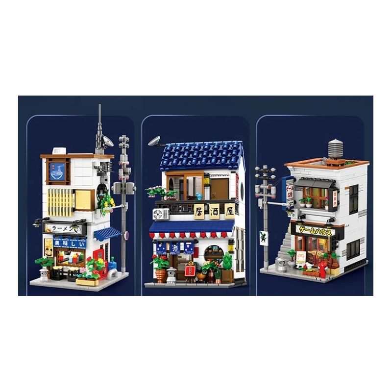 REOBRIX 66501 CỬA HÀNG RAMEN NHẬT BẢN bộ đồ chơi xếp lắp ráp ghép mô hình Creator Sáng Tạo 1142 khối