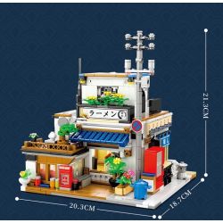 REOBRIX 66501 CỬA HÀNG RAMEN NHẬT BẢN bộ đồ chơi xếp lắp ráp ghép mô hình Creator Sáng Tạo 1142 khối