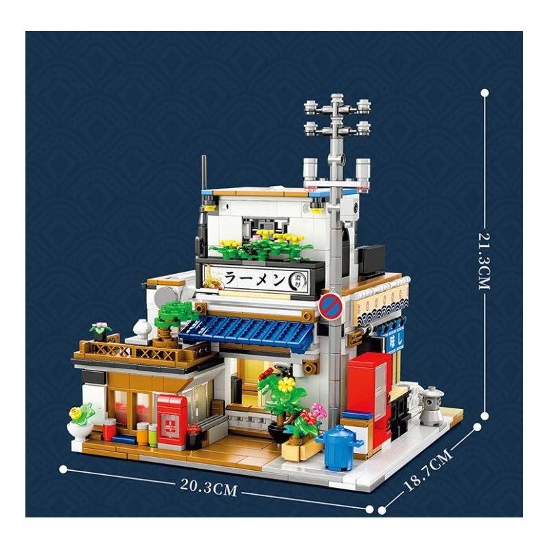 REOBRIX 66501 CỬA HÀNG RAMEN NHẬT BẢN bộ đồ chơi xếp lắp ráp ghép mô hình Creator Sáng Tạo 1142 khối