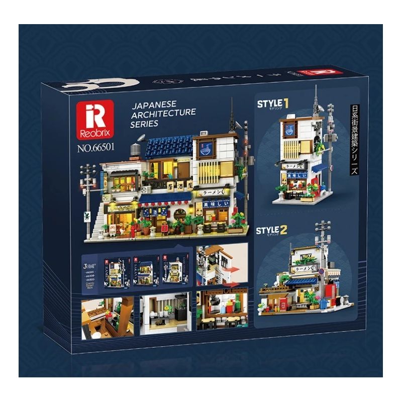 REOBRIX 66501 CỬA HÀNG RAMEN NHẬT BẢN bộ đồ chơi xếp lắp ráp ghép mô hình Creator Sáng Tạo 1142 khối