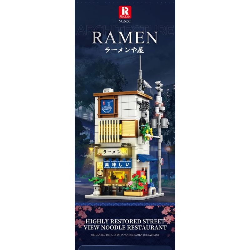 REOBRIX 66501 CỬA HÀNG RAMEN NHẬT BẢN bộ đồ chơi xếp lắp ráp ghép mô hình Creator Sáng Tạo 1142 khối