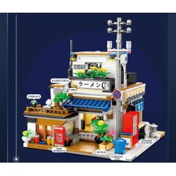 REOBRIX 66501 CỬA HÀNG RAMEN NHẬT BẢN bộ đồ chơi xếp lắp ráp ghép mô hình Creator Sáng Tạo 1142 khối