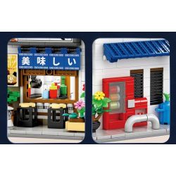 REOBRIX 66501 CỬA HÀNG RAMEN NHẬT BẢN bộ đồ chơi xếp lắp ráp ghép mô hình Creator Sáng Tạo 1142 khối