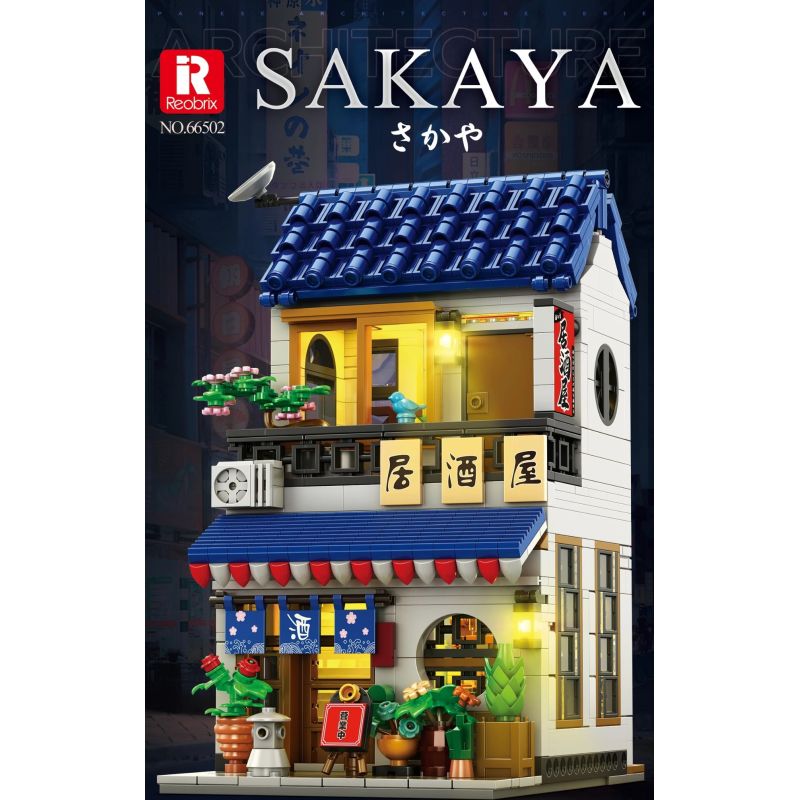 REOBRIX 66502 IZAKAYA KIỂU NHẬT bộ đồ chơi xếp lắp ráp ghép mô hình Creator SAKAYA Sáng Tạo 1130 khối