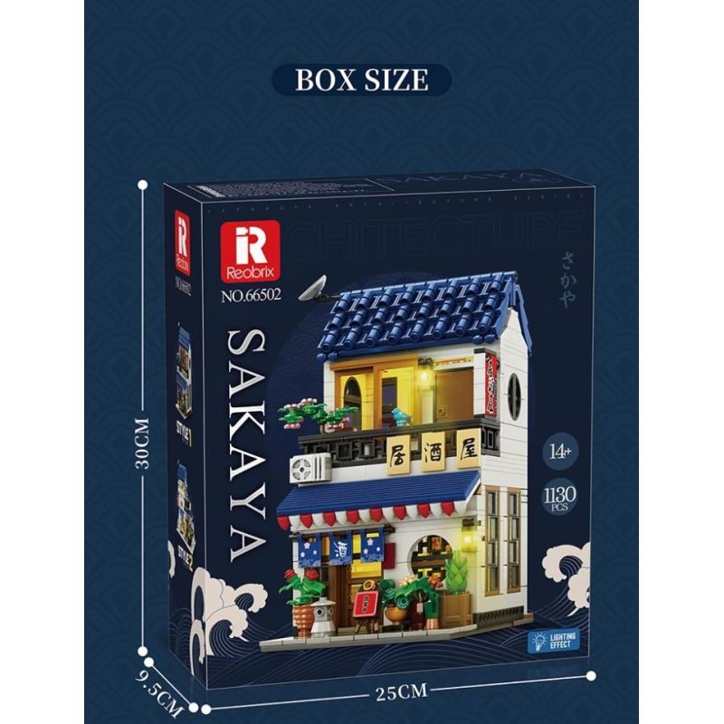 REOBRIX 66502 IZAKAYA KIỂU NHẬT bộ đồ chơi xếp lắp ráp ghép mô hình Creator SAKAYA Sáng Tạo 1130 khối