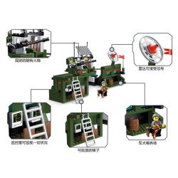 Enlighten 1713 Qman 1713 non  PHÒNG THỦ BẦU TRỜI bộ đồ chơi xếp lắp ráp ghép mô hình Tactical Espionage Action TACTICAL ESPIONAGE ACTION COMBAT ZONES FIRE Chiến Thuật Quân Sự 687 khối