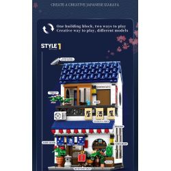 REOBRIX 66502 IZAKAYA KIỂU NHẬT bộ đồ chơi xếp lắp ráp ghép mô hình Creator SAKAYA Sáng Tạo 1130 khối