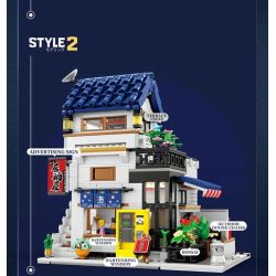 REOBRIX 66502 IZAKAYA KIỂU NHẬT bộ đồ chơi xếp lắp ráp ghép mô hình Creator SAKAYA Sáng Tạo 1130 khối