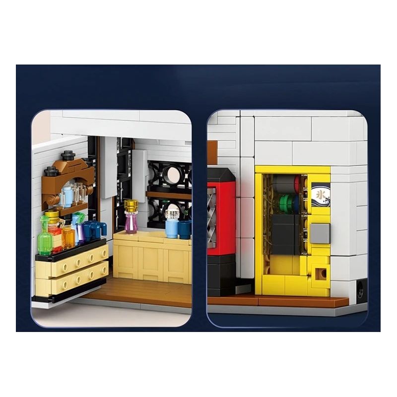 REOBRIX 66502 IZAKAYA KIỂU NHẬT bộ đồ chơi xếp lắp ráp ghép mô hình Creator SAKAYA Sáng Tạo 1130 khối