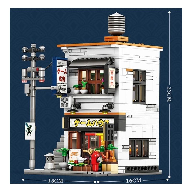 REOBRIX 66503 CỬA HÀNG ARCADE NHẬT BẢN bộ đồ chơi xếp lắp ráp ghép mô hình Creator GAME STORE Sáng Tạo 984 khối