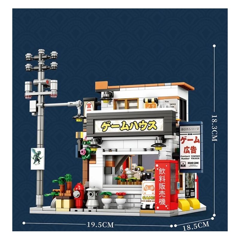 REOBRIX 66503 CỬA HÀNG ARCADE NHẬT BẢN bộ đồ chơi xếp lắp ráp ghép mô hình Creator GAME STORE Sáng Tạo 984 khối