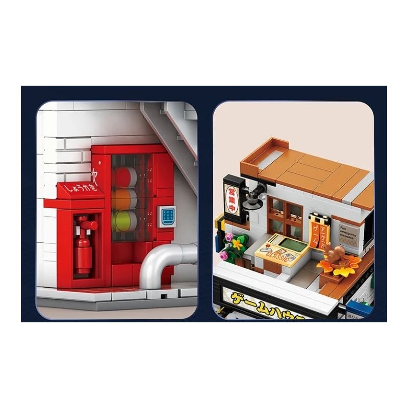 REOBRIX 66503 CỬA HÀNG ARCADE NHẬT BẢN bộ đồ chơi xếp lắp ráp ghép mô hình Creator GAME STORE Sáng Tạo 984 khối