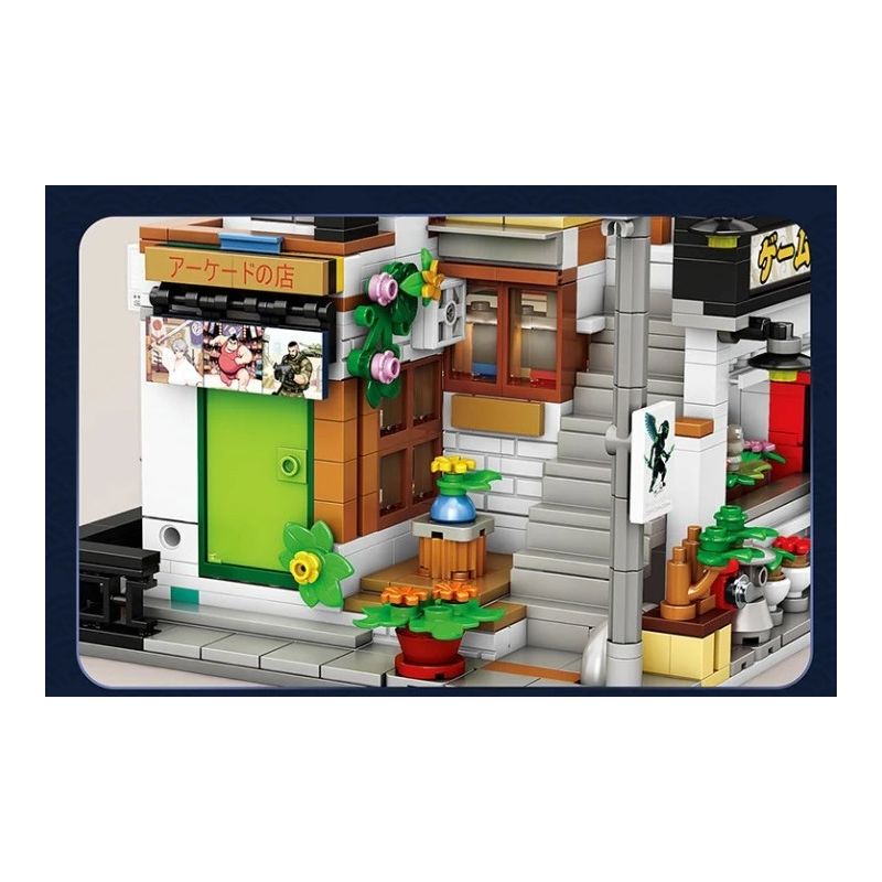 REOBRIX 66503 CỬA HÀNG ARCADE NHẬT BẢN bộ đồ chơi xếp lắp ráp ghép mô hình Creator GAME STORE Sáng Tạo 984 khối