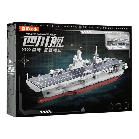 IBLOCK IB1205 1205 TÀU TỨ XUYÊN 1 650 tỷ lệ 1:650 bộ đồ chơi xếp lắp ráp ghép mô hình Military Army NO.076 SICHUAN SHIP Quân Sự Bộ Đội