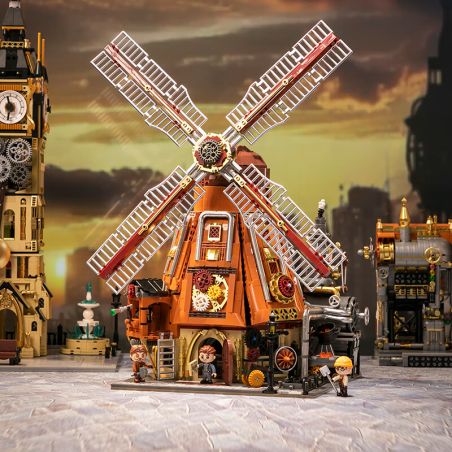 PANTASY 85026 HỘI THẢO WINDMILL bộ đồ chơi xếp lắp ráp ghép mô hình STEAMPUNK WINDMILL WORKSHOP 2500 khối