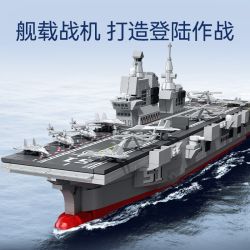 SEMBO 208132 ĐẤT NƯỚC HÙNG MẠNH TÀU TẤN CÔNG ĐỔ BỘ LOẠI 076 bộ đồ chơi xếp lắp ráp ghép mô hình Military Army Quân Sự Bộ Đội 843 khối