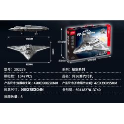 SEMBO 202279 ĐẤT NƯỚC HÙNG MẠNH MÁY BAY CHIẾN ĐẤU THẾ HỆ J-36-6 tỷ lệ 1:50 bộ đồ chơi xếp lắp ráp ghép mô hình Military Army Quân Sự Bộ Đội 1047 khối