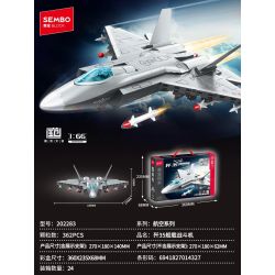 SEMBO 202283 ĐẤT NƯỚC HÙNG MẠNH MÁY BAY CHIẾN ĐẤU DỰA TRÊN TÀU SÂN J-35 tỷ lệ 1:66 bộ đồ chơi xếp lắp ráp ghép mô hình Military Army Quân Sự Bộ Đội 362 khối