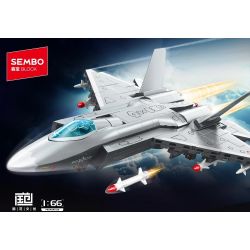 SEMBO 202283 ĐẤT NƯỚC HÙNG MẠNH MÁY BAY CHIẾN ĐẤU DỰA TRÊN TÀU SÂN J-35 tỷ lệ 1:66 bộ đồ chơi xếp lắp ráp ghép mô hình Military Army Quân Sự Bộ Đội 362 khối