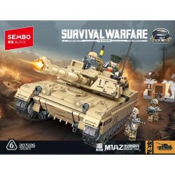 SEMBO 207226 CHIẾN TRANH SINH TỒN XE TĂNG ĐẤU CHÍNH CỦA M1A2 bộ đồ chơi xếp lắp ráp ghép mô hình Military Army Quân Sự Bộ Đội 723 khối