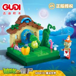 GUDI 60041A 60041B 60041C 60041D THỰC VẬT VS ZOMBIES SETOCE SEMECTION bộ đồ chơi xếp lắp ráp ghép mô hình Movie & Game Phim Và Trò Chơi 745 khối