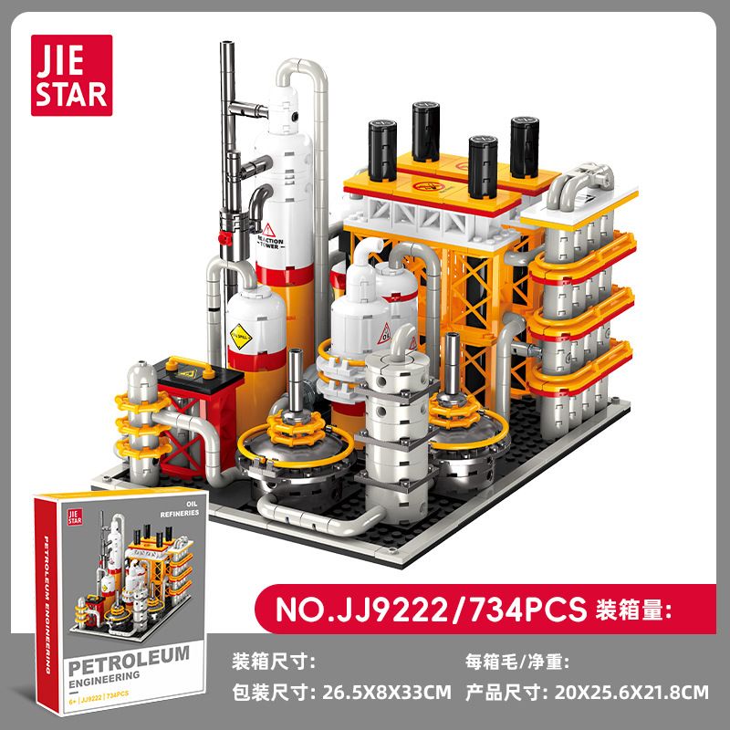 JIESTAR JJ9222 Xếp hình lắp ráp ghép mô hình Công nghiệp hóa chất: Nhà máy lọc dầu