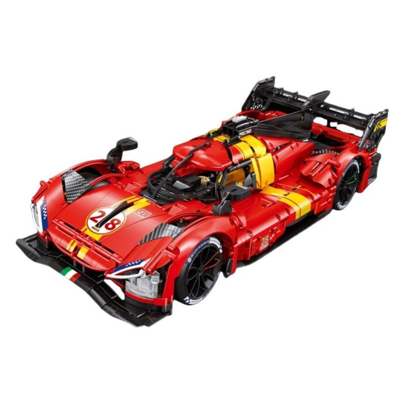 EIKEE Y18080 LEMANS 499P Xếp hình lắp ráp ghép mô hình Ferrari Le Mans Supercar 499p 1: 8