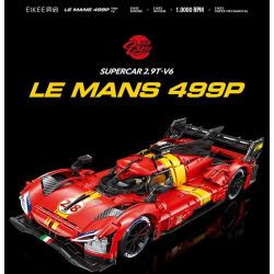 EIKEE Y18080 18080 FERRARI LE MANS SUPERCAR 499P 1 8 tỷ lệ 1:8 bộ đồ chơi xếp lắp ráp ghép mô hình Technic LEMANS 499P Kỹ Thuật Công Nghệ Cao Mô Hình Phương Tiện 3350 khối