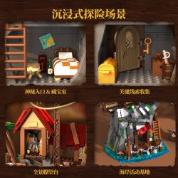 IAMBRICK 31112 NHÀ VÁCH ĐÁ BỊ HỎNG bộ đồ chơi xếp lắp ráp ghép mô hình Pirates Of The Caribbean CLIFFSIDE BROKEN MAST CABIN Cướp Biển Vùng Caribe 1044 khối