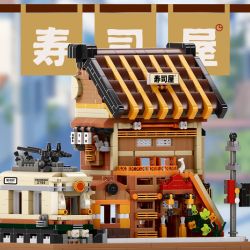 MOYU BLOCK MY92059 92059 ẨM THỰC NHÀ HÀNG SUSHI bộ đồ chơi xếp lắp ráp ghép mô hình 1393 khối