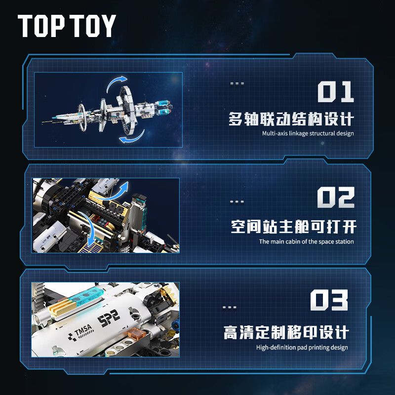 TOP TOY TC1424 1424 PHIÊN BẢN ĐIỆN CỦA TRẠM VŨ TRỤ bộ đồ chơi xếp lắp ráp ghép mô hình City Thành Phố 2000 khối