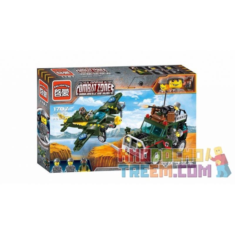 Enlighten 1707 Qman 1707 non  KHÔNG KÍCH bộ đồ chơi xếp lắp ráp ghép mô hình Tactical Espionage Action TACTICAL ESPIONAGE ACTION COMBAT ZONES FIRE Chiến Thuật Quân Sự 241 khối