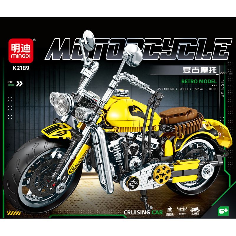 MINGDI LEIBAO K2189 2189 XE MÁY RETRO bộ đồ chơi xếp lắp ráp ghép mô hình Technic IND 180C Kỹ Thuật Công Nghệ Cao Mô Hình Phương Tiện 822 khối