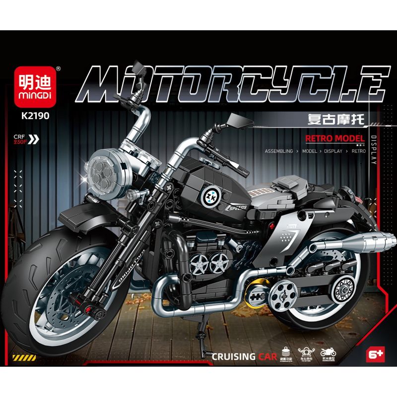 MINGDI LEIBAO K2190 2190 XE MÁY RETRO bộ đồ chơi xếp lắp ráp ghép mô hình Technic CRF 250F Kỹ Thuật Công Nghệ Cao Mô Hình Phương Tiện 802 khối