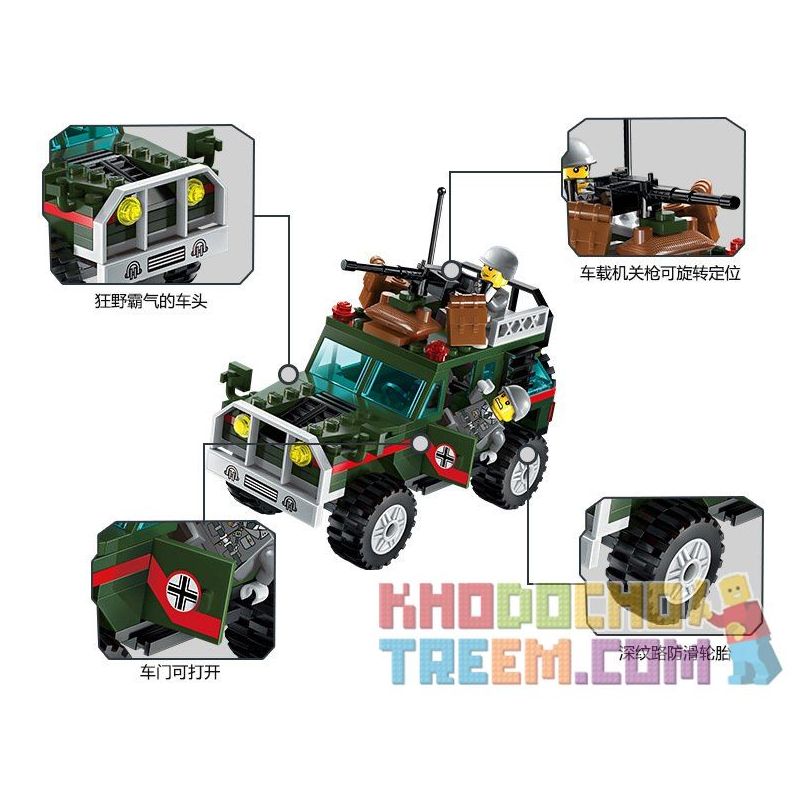 Enlighten 1707 Qman 1707 non  KHÔNG KÍCH bộ đồ chơi xếp lắp ráp ghép mô hình Tactical Espionage Action TACTICAL ESPIONAGE ACTION COMBAT ZONES FIRE Chiến Thuật Quân Sự 241 khối