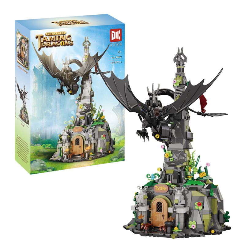 DK 7069 THÀNH PHỐ THUẦN HÓA MỘT CON RỒNG bộ đồ chơi xếp lắp ráp ghép mô hình Movie & Game THE CITY OF TAMING DRAGONS Phim Và Trò Chơi 998 khối