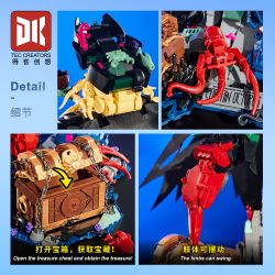 DK 7068 THUYỀN TRƯỞNG OCTOPUS bộ đồ chơi xếp lắp ráp ghép mô hình Pirates Of The Caribbean CAPTION OCTOPUS Cướp Biển Vùng Caribe 1705 khối