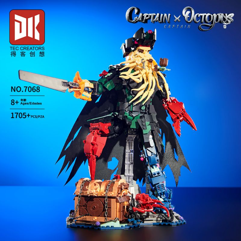 DK 7068 THUYỀN TRƯỞNG OCTOPUS bộ đồ chơi xếp lắp ráp ghép mô hình Pirates Of The Caribbean CAPTION OCTOPUS Cướp Biển Vùng Caribe 1705 khối