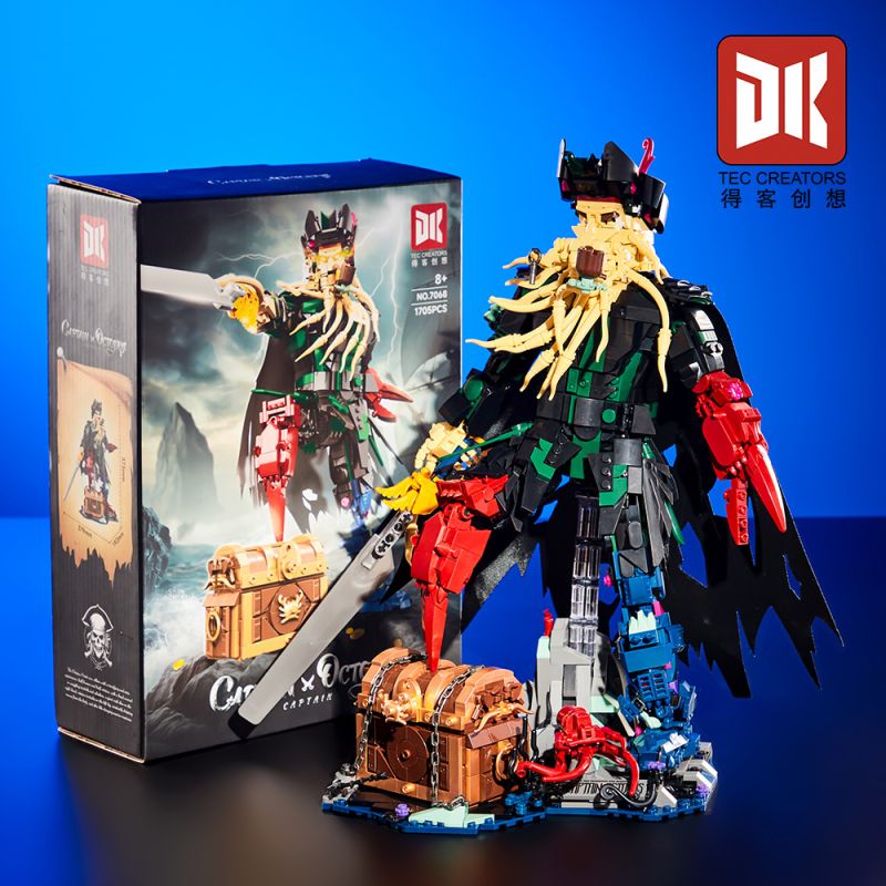 DK 7068 THUYỀN TRƯỞNG OCTOPUS bộ đồ chơi xếp lắp ráp ghép mô hình Pirates Of The Caribbean CAPTION OCTOPUS Cướp Biển Vùng Caribe 1705 khối