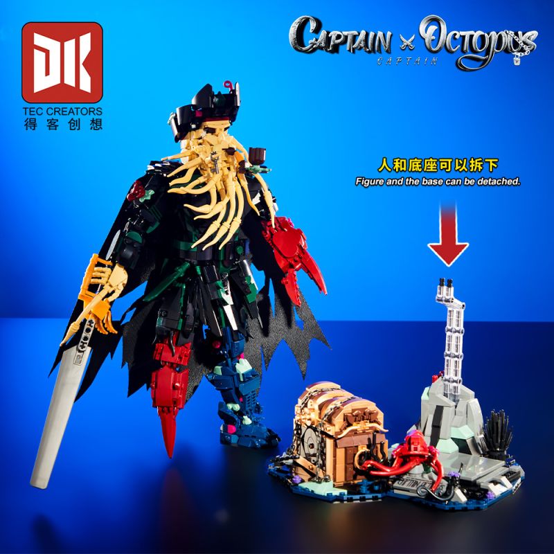 DK 7068 THUYỀN TRƯỞNG OCTOPUS bộ đồ chơi xếp lắp ráp ghép mô hình Pirates Of The Caribbean CAPTION OCTOPUS Cướp Biển Vùng Caribe 1705 khối