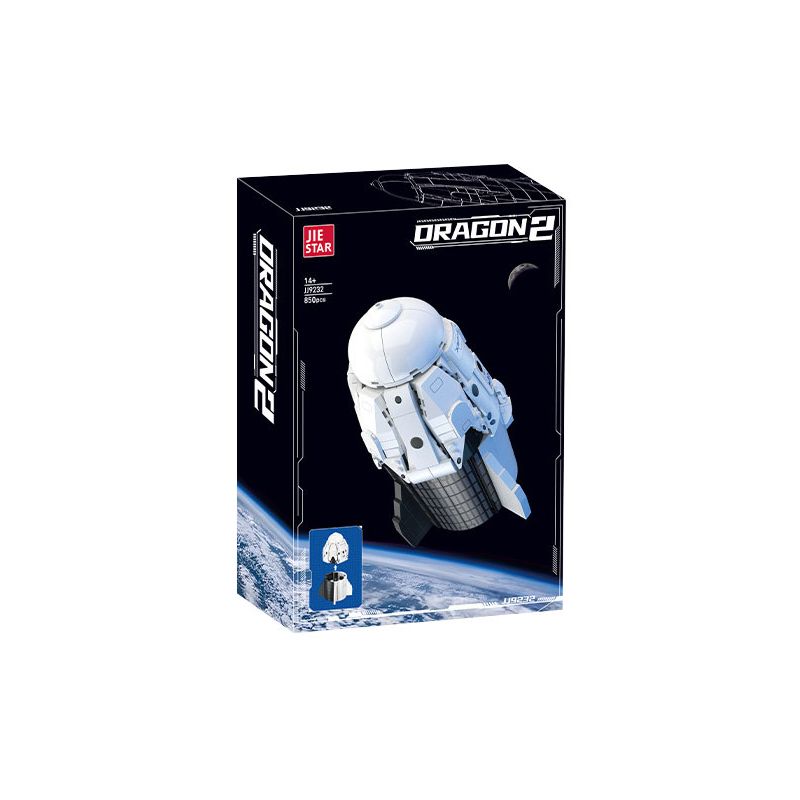 JIESTAR JJ9232 Dragon 2 Xếp hình lắp ráp ghép mô hình Rồng tàu vũ trụ 2