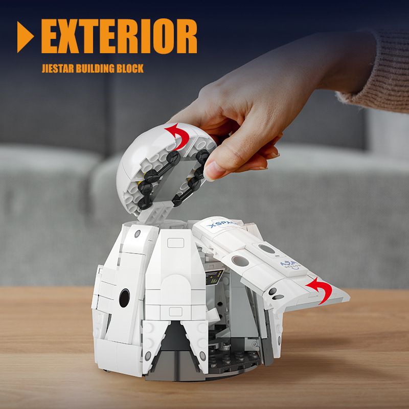 JIESTAR JJ9232 9232 RỒNG TÀU VŨ TRỤ 2 bộ đồ chơi xếp lắp ráp ghép mô hình City DRAGON 2 Thành Phố 850 khối