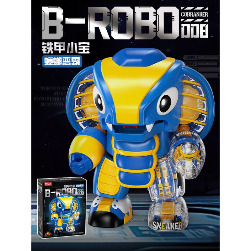 Femibox S48008 Xếp hình lắp ráp ghép mô hình Iron Armored Baby: Con gián góc độ bắt nạt mecha