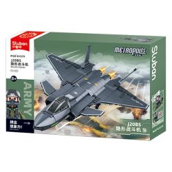 SLUBAN M38-B1579 B1579 1579 M38B1579 38-B1579 MÁY BAY CHIẾN ĐẤU TÀNG HÌNH J20BS 1:55 tỷ lệ 1:55 bộ đồ chơi xếp lắp ráp ghép mô hình Military Army Quân Sự Bộ Đội 346 khối